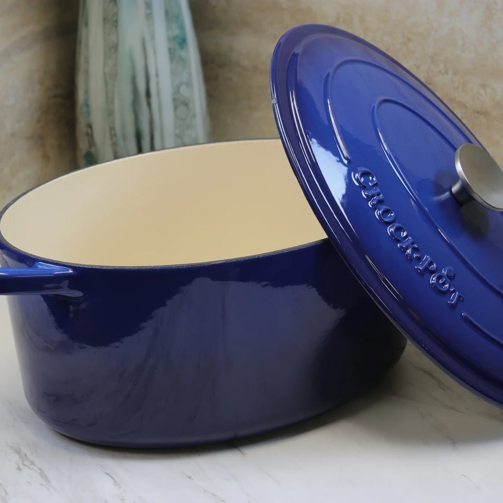 7 Qt Enameled Cast Iron Oval Dutch Oven E76613