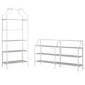 2 Piece Bookcase and Console Table Set in White K552