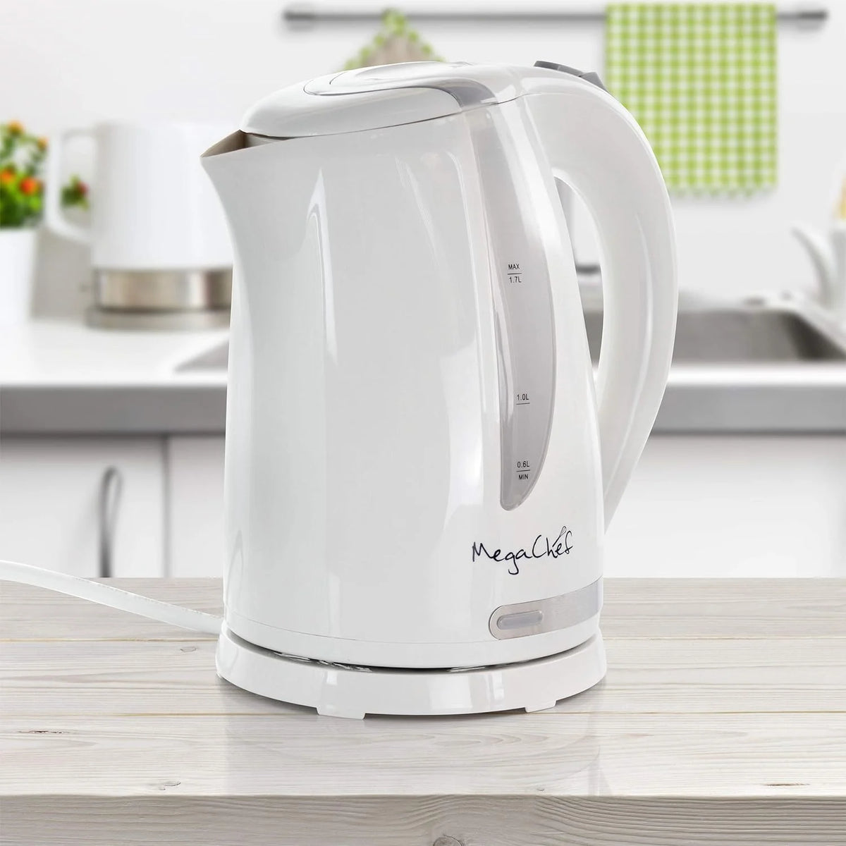 White Plastic Electric Tea Kettle J6332