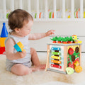 6-in-1 Wooden Blocks Shape Sorter Montessori Toys E95811