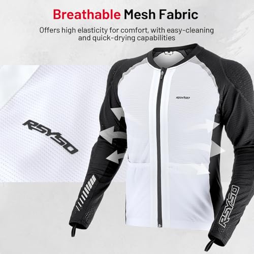 Armored Motorcycle Shirt with CE Certified Protective Mesh and Reflective Strips R91087