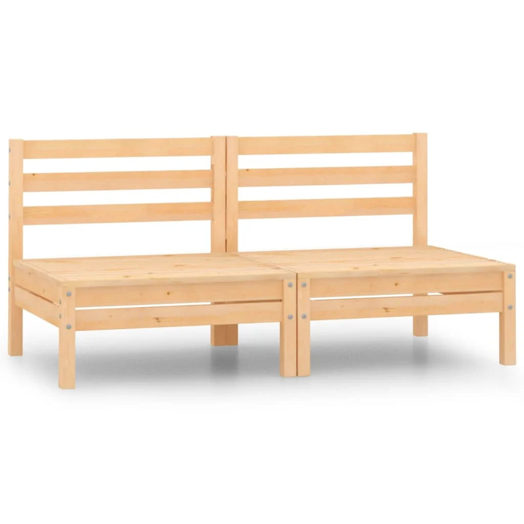 Solid Wood Pine Patio Sofas 2 pcs A132