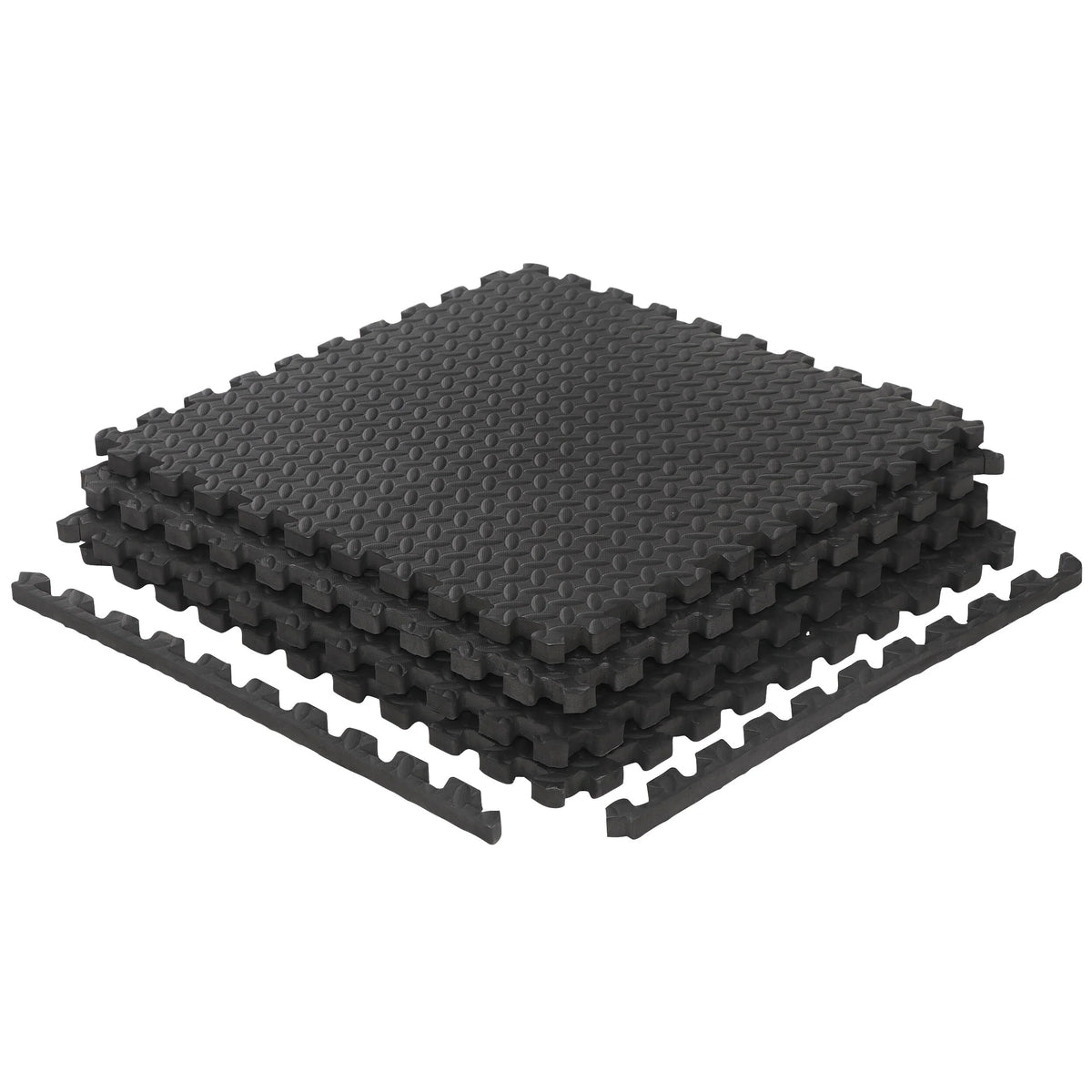 24 Pc Interlocking EVA Foam Exercise Mat 3/4'' Black R8010