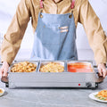 Electric Food Buffet Server with 3 Stainless Steel Warming Pan Q75946