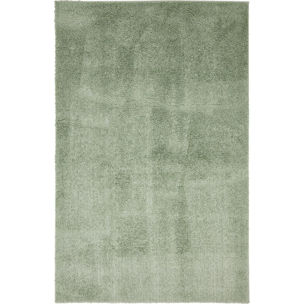 Sage Green 5' 1 x 8' Solid Shag Rug D54808
