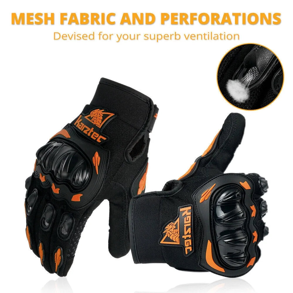 4 Color Motorcycle Racing Full Finger Touch Screen Gloves Z104315