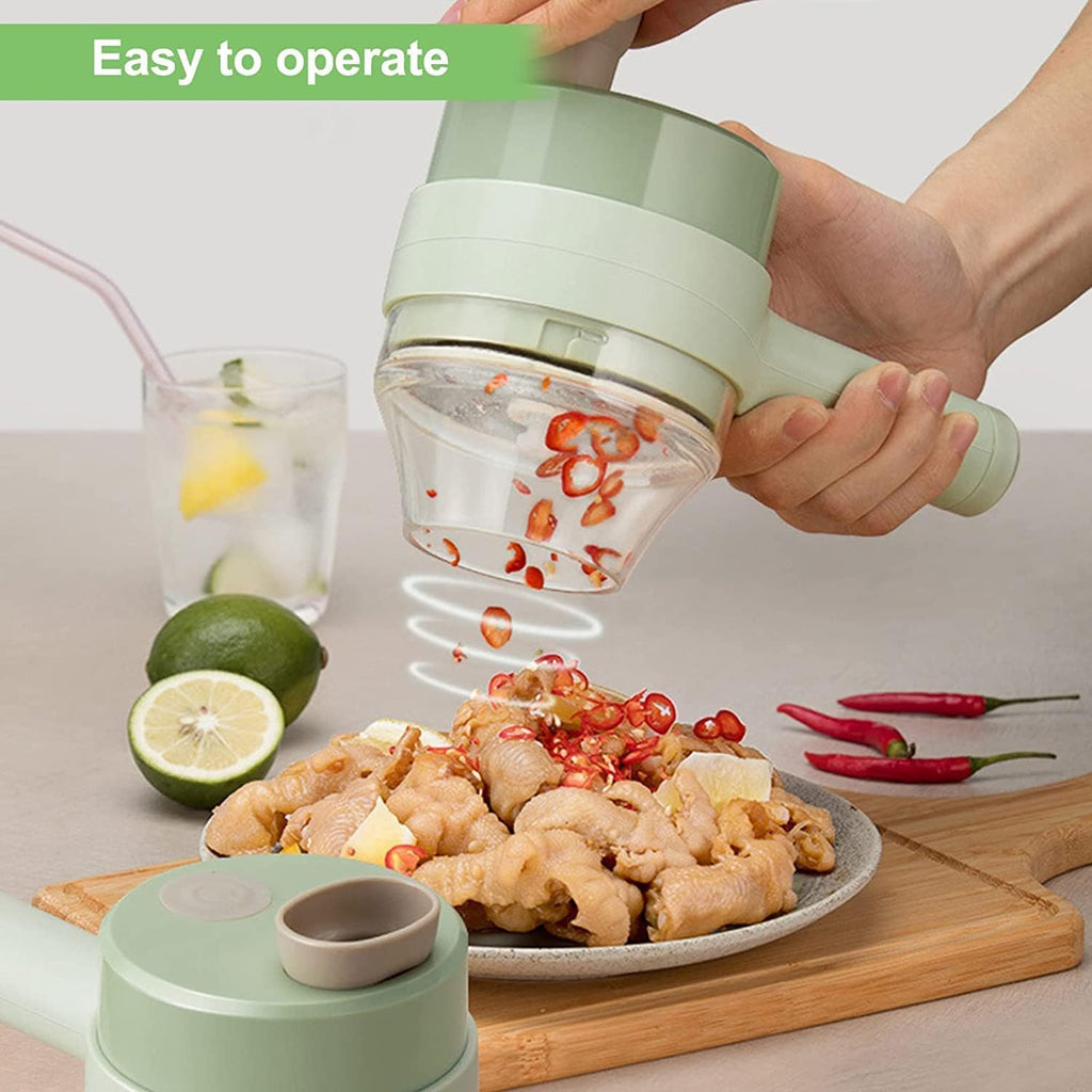 4 in 1 Rechargeable Electric Vegetable Cutter Set X84543