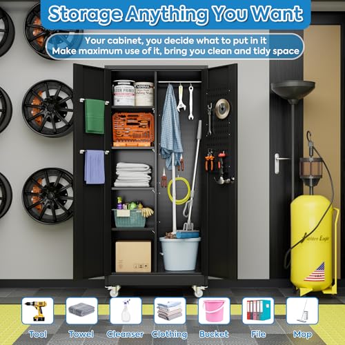 Metal Storage Cabinet with Locking Door and 2 Drawers M539