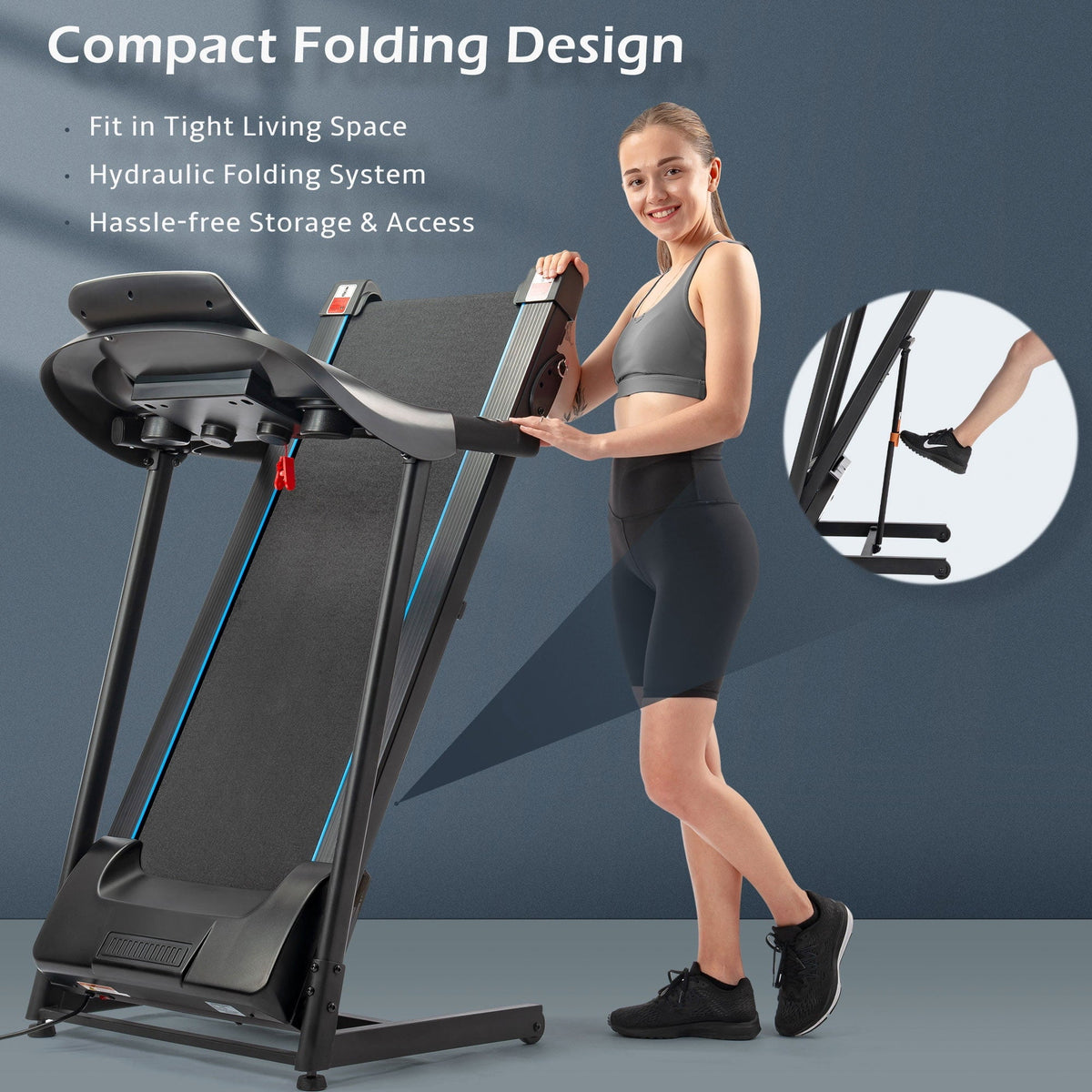 Folding Electric Treadmill with Incline H694993