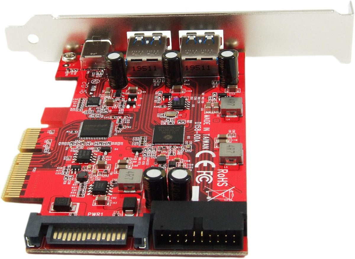 USB 3.1 5-Port PCIe 3.0 Card with USB-C and USB-A N98849