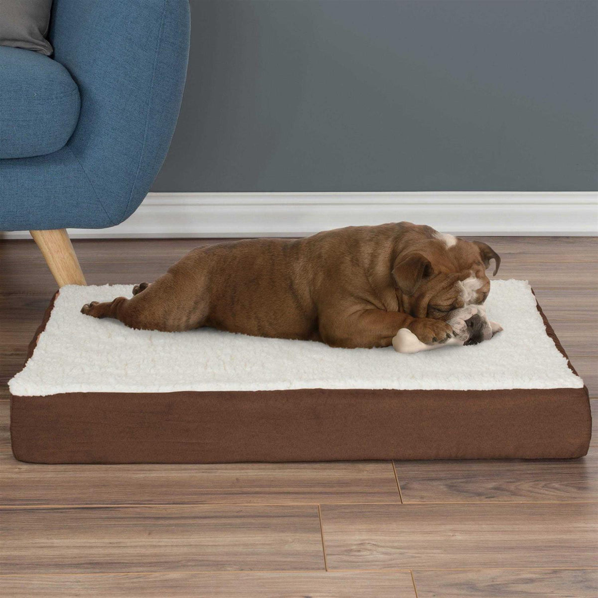 Sherpa Dog Bed with Memory Foam Cover P58345