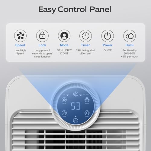 21 Pints Dehumidifier with Drain Hose T143