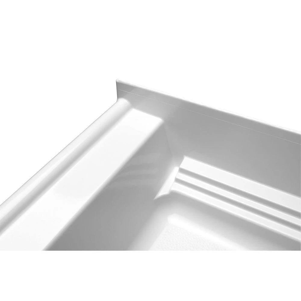 White 32 in. x 32 in. Single Threshold Center Drain Shower Base V97798