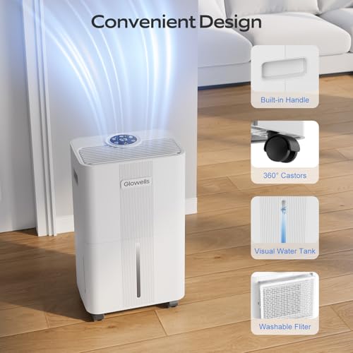 21 Pints Dehumidifier with Drain Hose T143