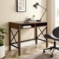 Grey Wash Metal Writing Desk J362217