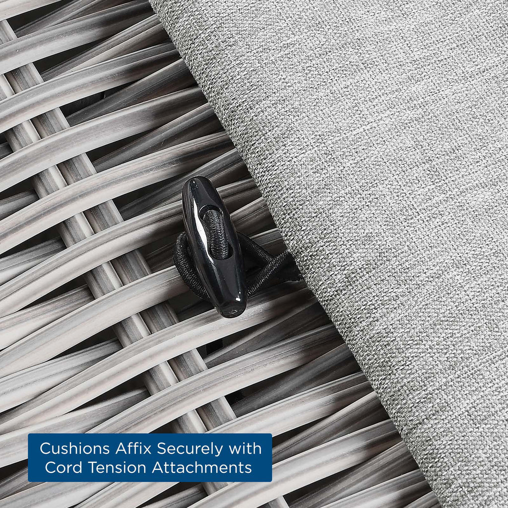 Grey Rattan Wicker Corner Chair M24452
