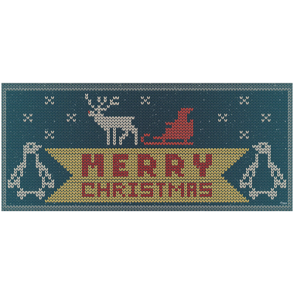 Yellow and Red Merry Christmas Outdoor Double Car Garage Door Banner M204