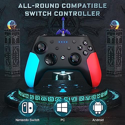 Wireless Pro Controller for Nintendo Switch 2/Switch/Lite/Switch OLED/PC with Wake-up, Turbo Vibration J791