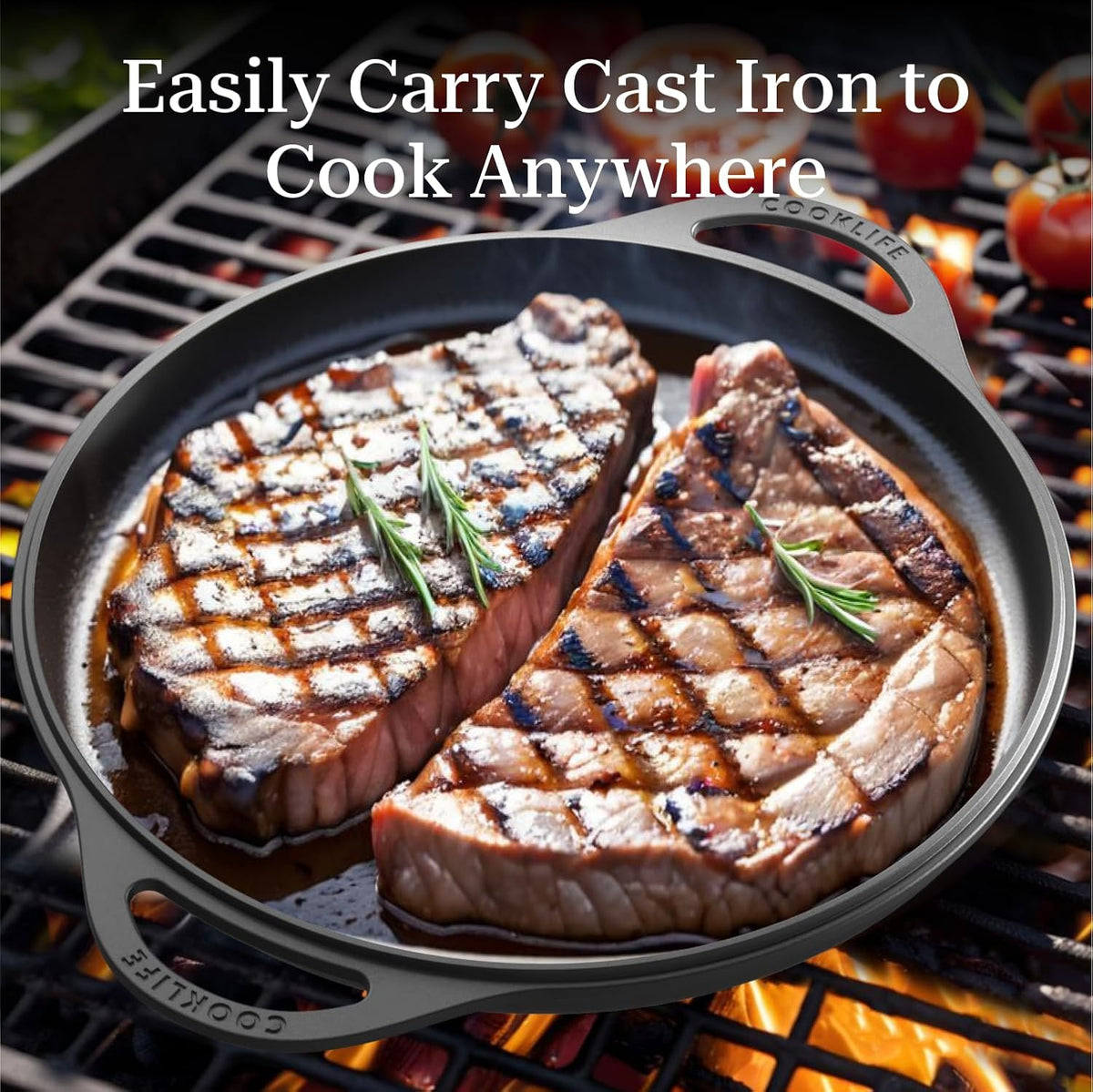 12 Inch Round Pre-Seasoned Cast Iron Griddle R954628
