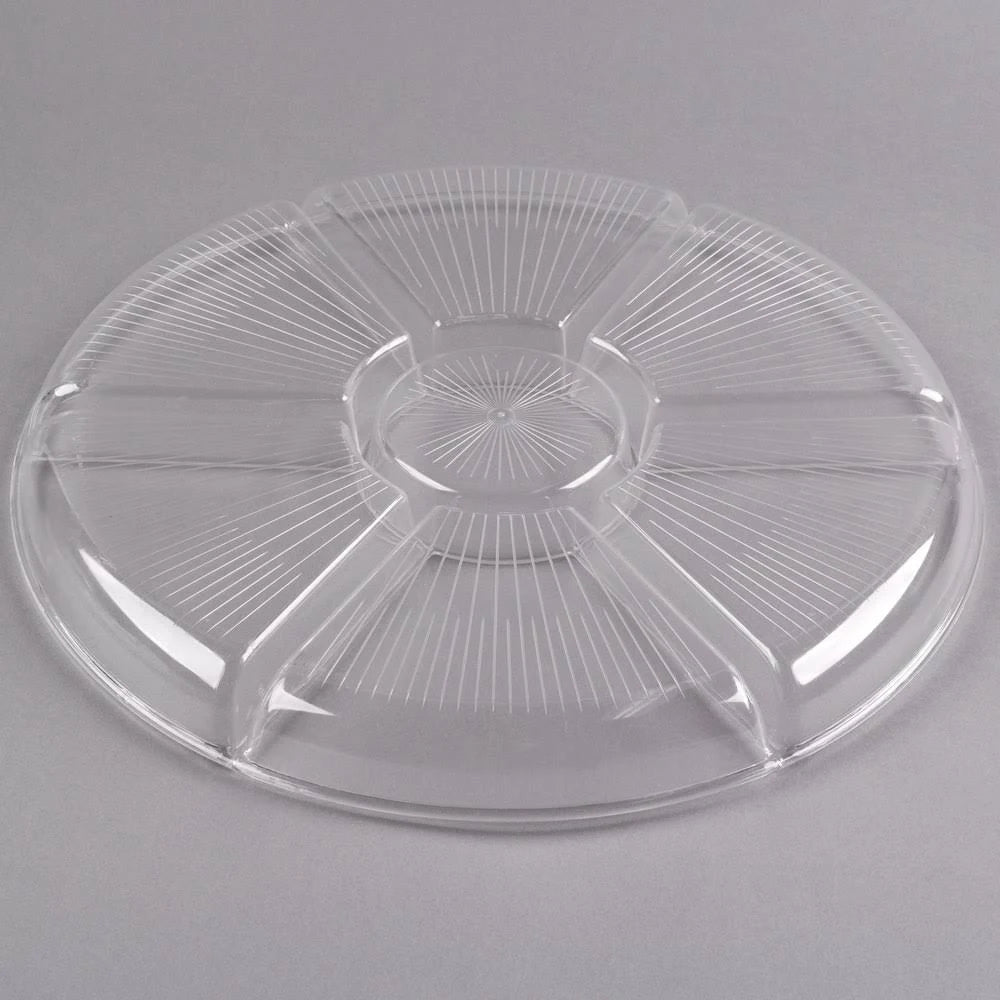 Clear Plastic 7-Compartment Tray - 12/Case X2003