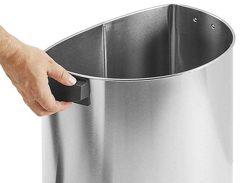 Semi-Round Lift-Off Lid 15.9 gal Stainless Steel Trash Can J5505