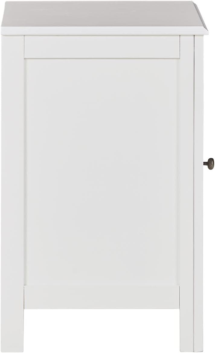 White Accent Cabinet End Table V927054