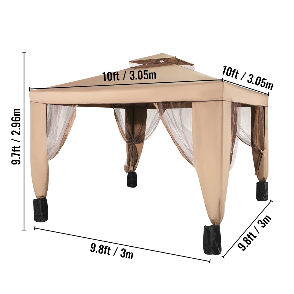 Gold and Brown Pop-up Gazebo W103
