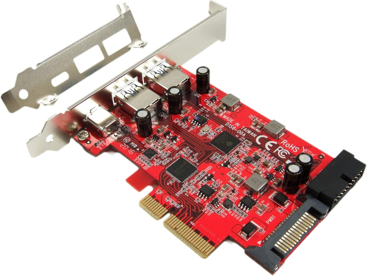 USB 3.1 5-Port PCIe 3.0 Card with USB-C and USB-A N98849