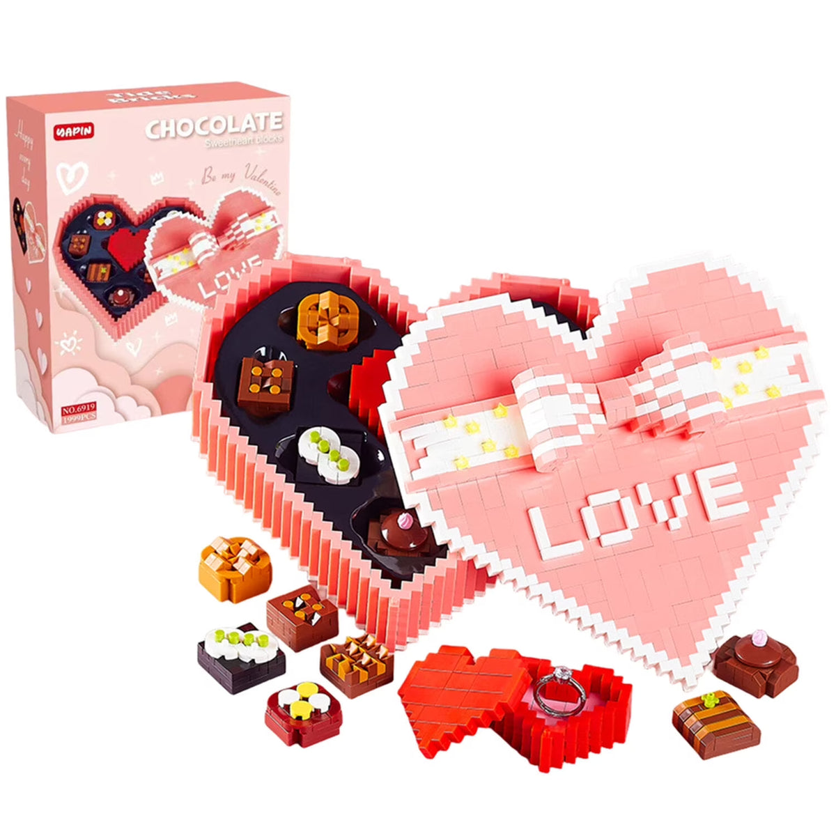 1999 Pieces Chocolate Building Blocks STEM Brick Kits Toy F16370