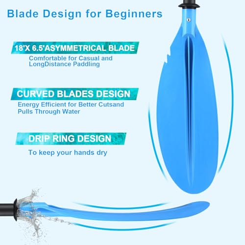 Adjustable Kayak Paddles 4 Pieces with Paddle Leash C3606