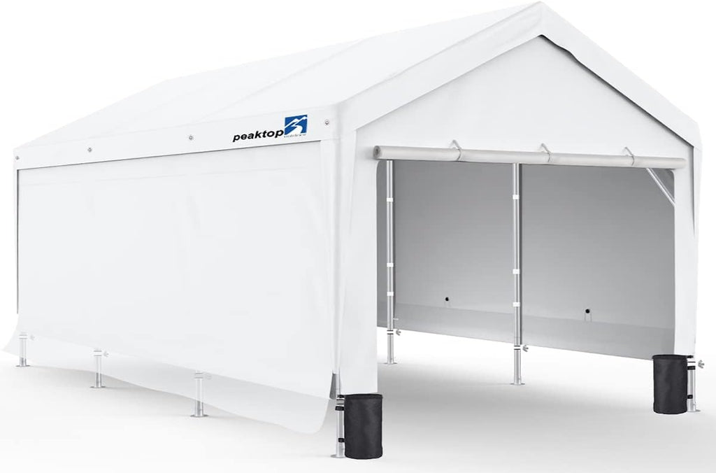 10x20ft Heavy Duty Carport with Adjustable Heights N574087