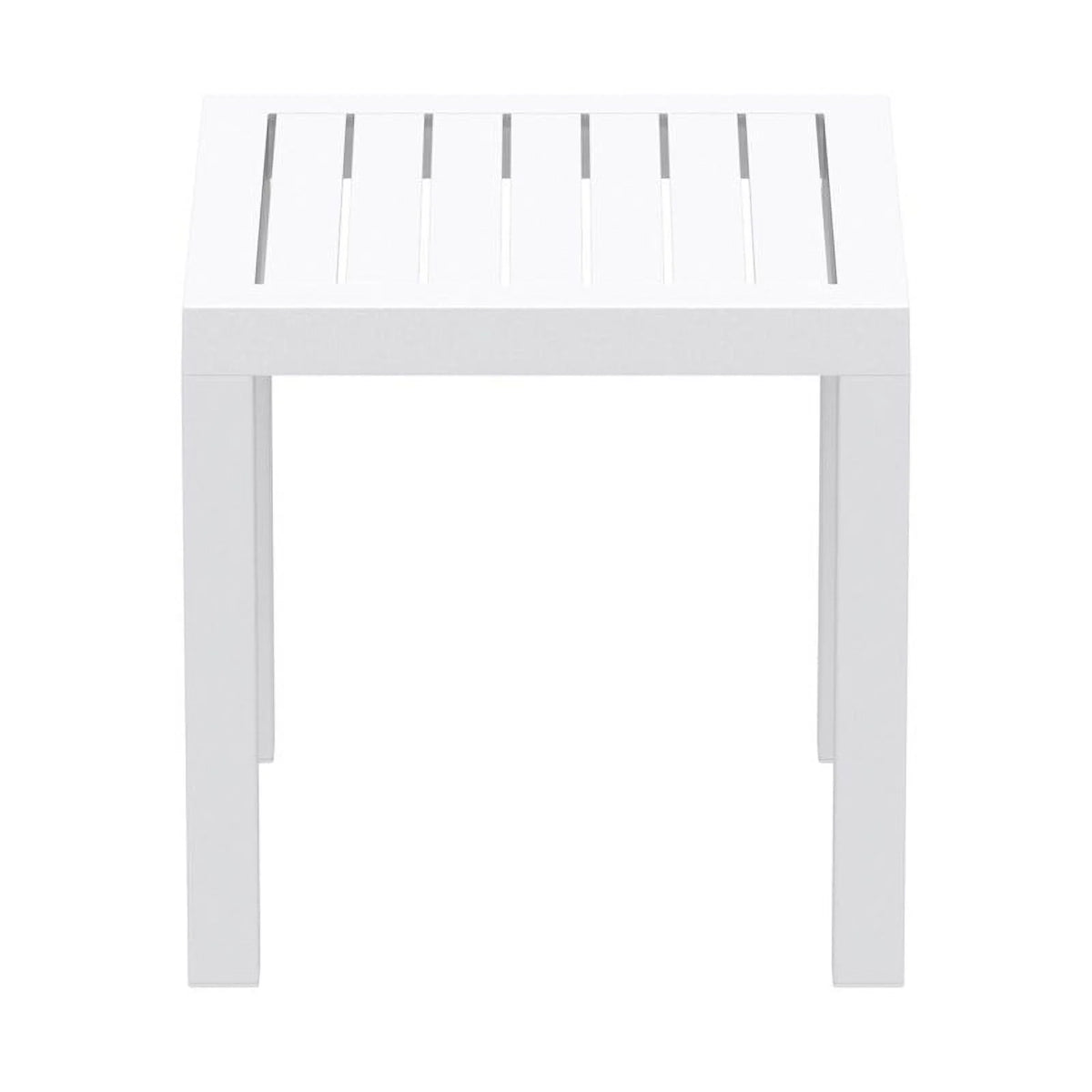 2 Piece White Resin Patio Side Table Set T11709