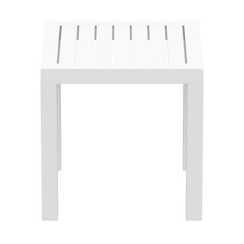 2 Piece White Resin Patio Side Table Set T11709