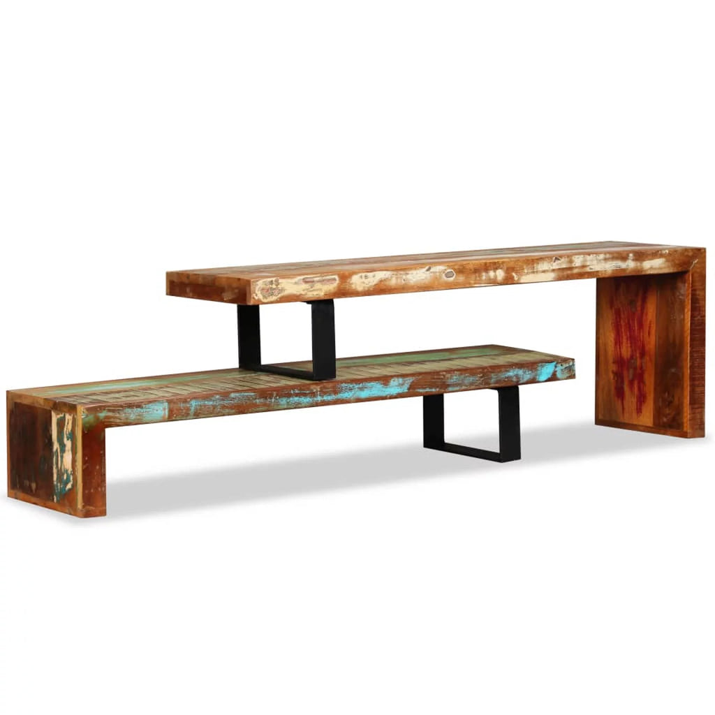 2 Tier Wooden TV Stand with Storage U1018