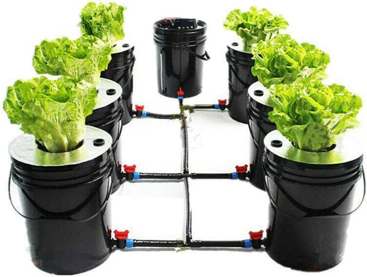 7 Bucket 5 Gallon Hydroponic Growing Kit with Pump K85837