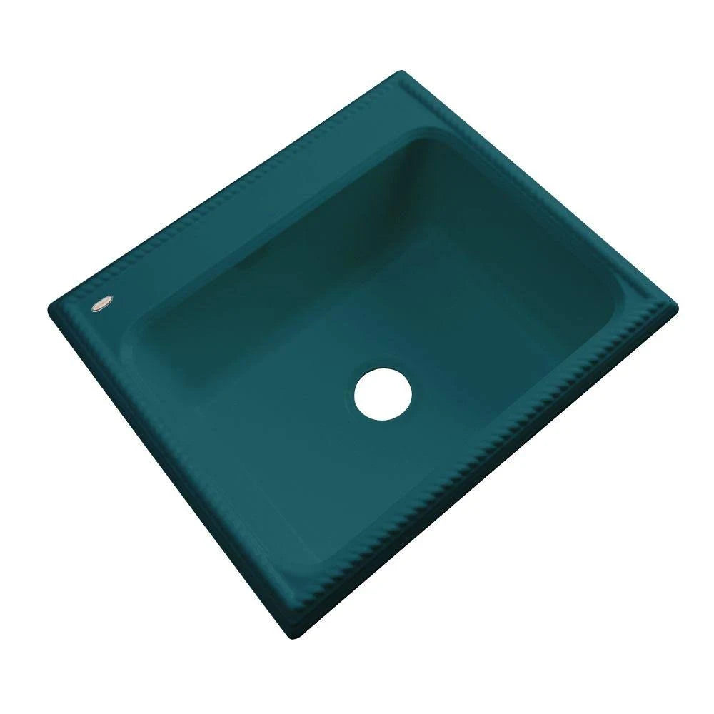 Teal Blue Drop-In Acrylic Single Bowl Kitchen Sink P193