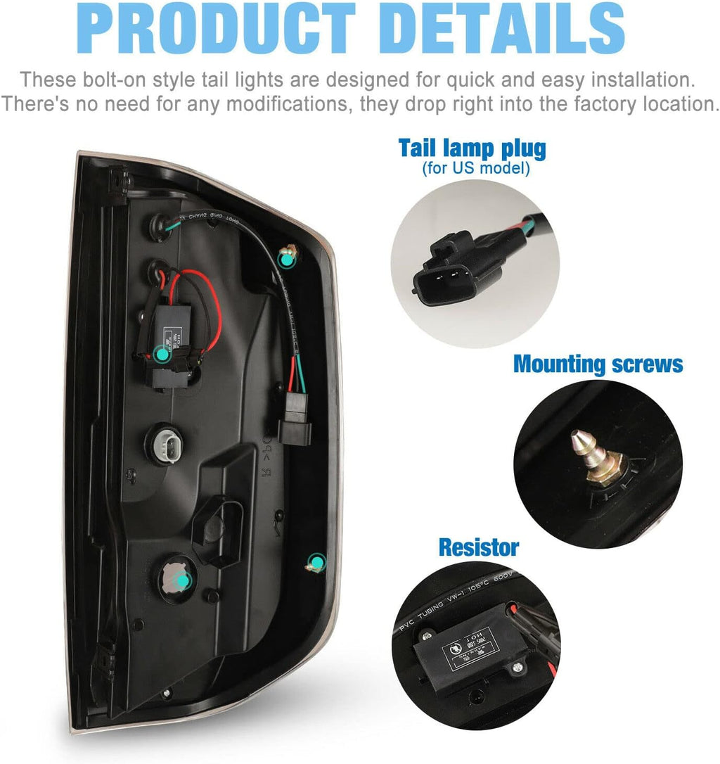 Black Housing Smoke Lens LED Taillight Assembly P9200
