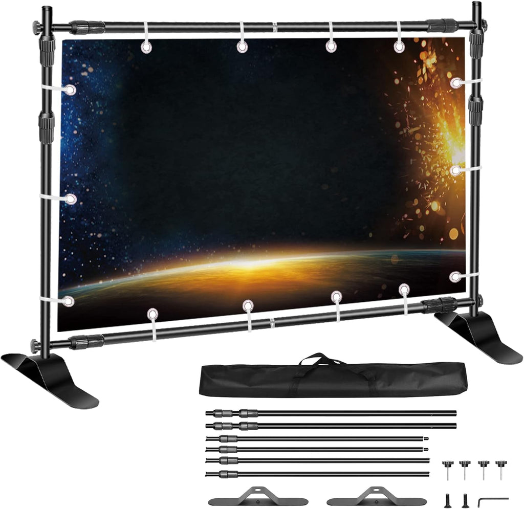 10x8ft Heavy Duty Banner Stand Backdrop with Carry Bag G5314