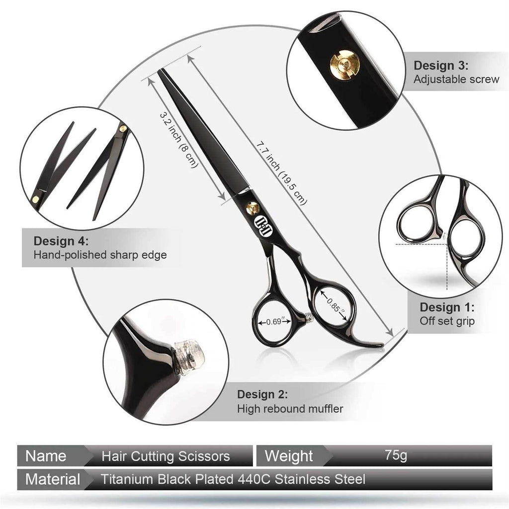 7 Inch Dog Grooming Scissors Kit with Curved Scissors Q206848