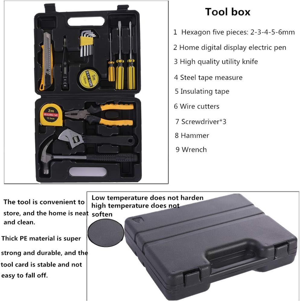 124 Pcs Emergency Car Kit with Jumper Cables 11.8 Foot and Folding Survival Shovel Z52304