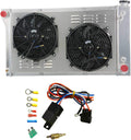 3 Row Core Aluminum Radiator with 2 x 12" Fan and Thermostat Relay Wire Kit B541813