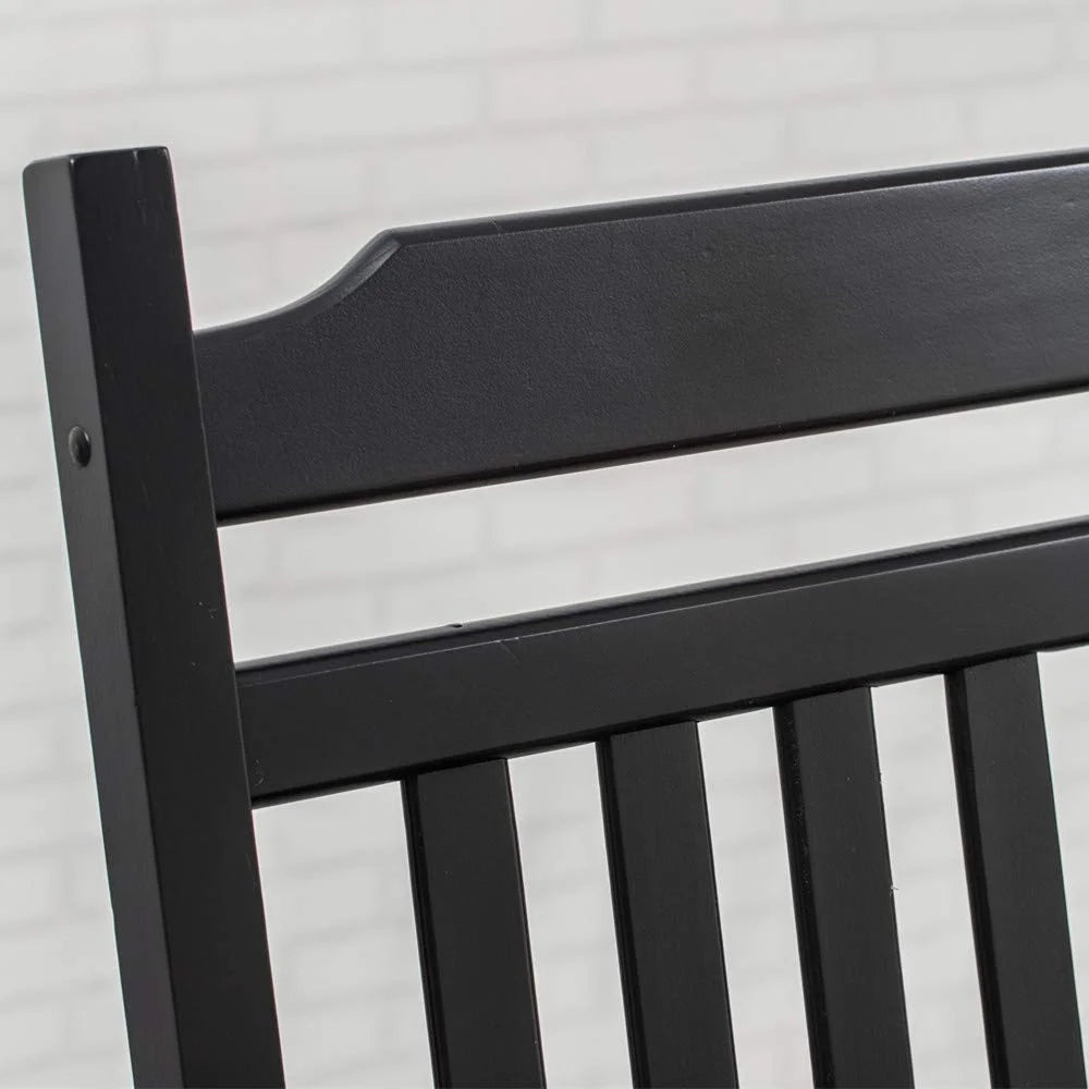 3 Piece Patio Rocking Chair Set with Side Table Black X763