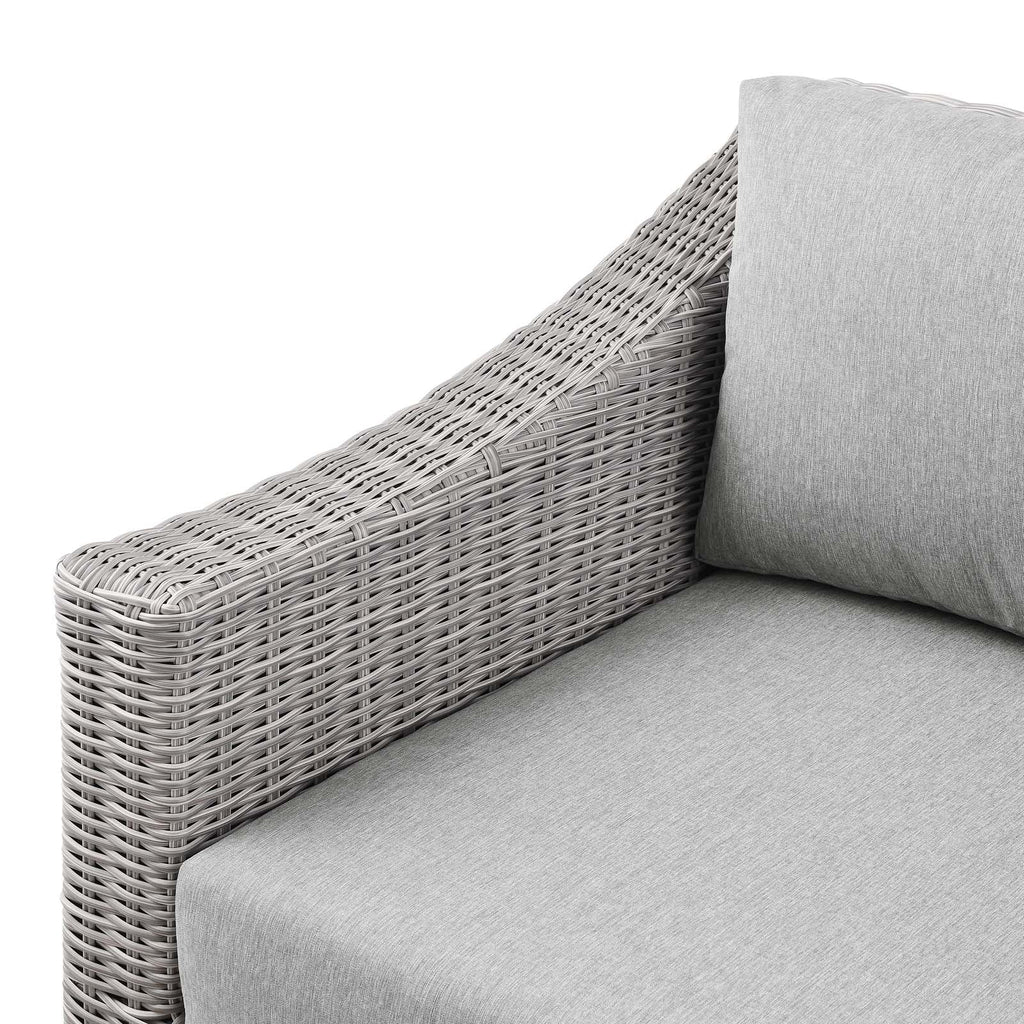 Grey Rattan Wicker Corner Chair M24452