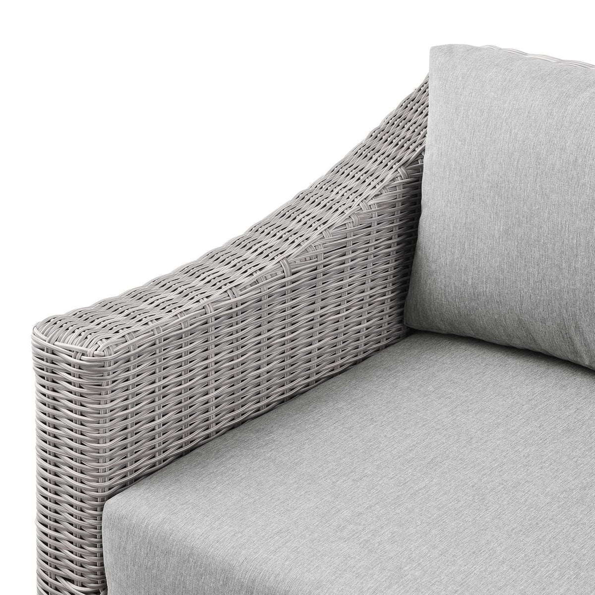 Grey Rattan Wicker Corner Chair M24452