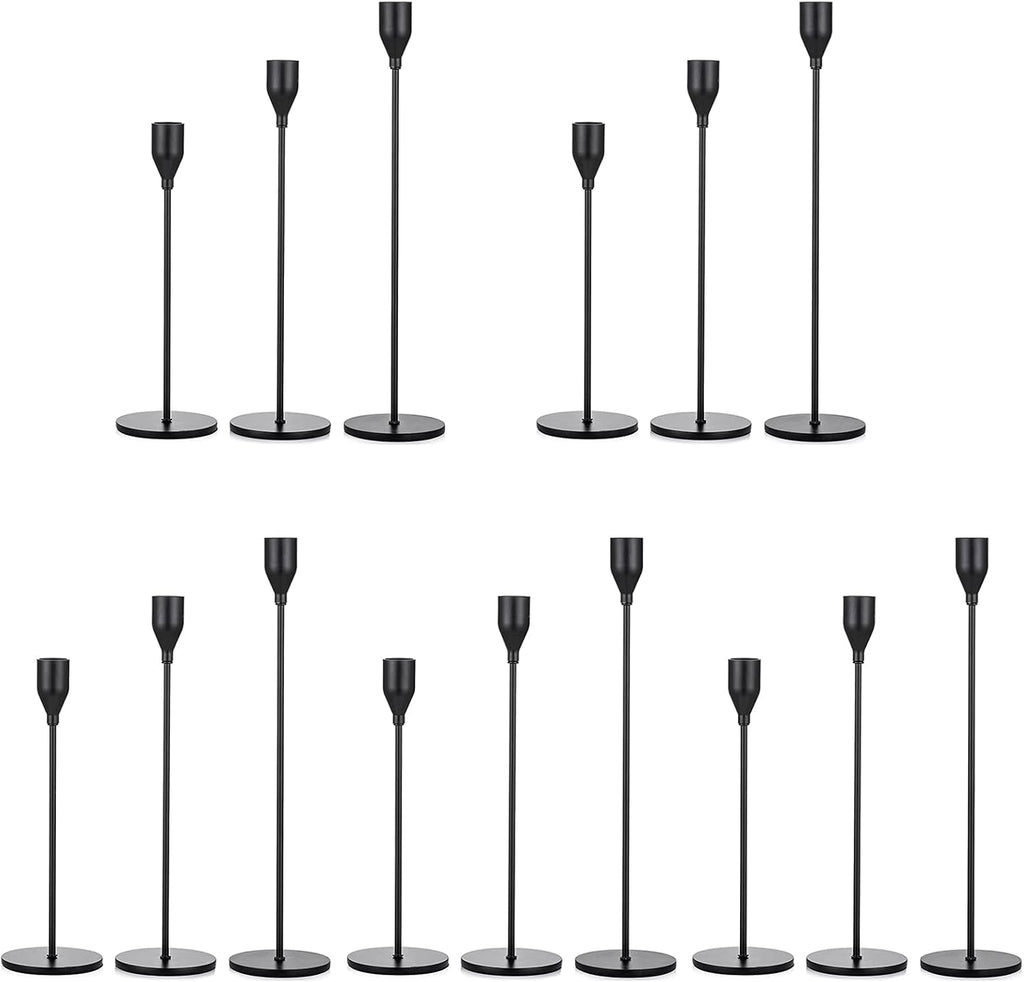 Black Taper Candle Holders Set of 3 Z260323