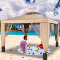 Gold and Brown Pop-up Gazebo W103