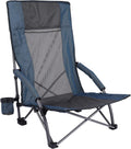 Blue Lightweight Folding Beach Chair E310