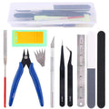 15 Pcs Model Building Tools Kit with Plastic Box O926