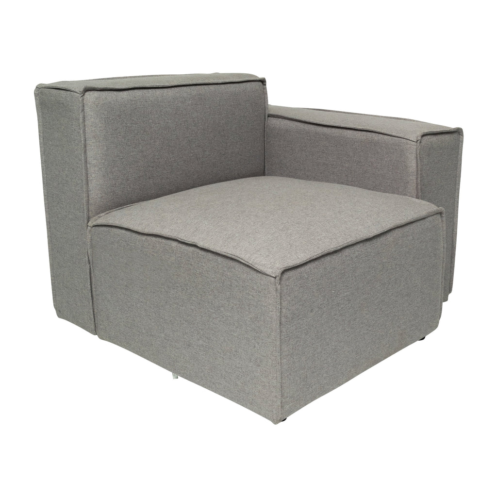 Gray Modular Sectional Sofa with Arm Rest U278