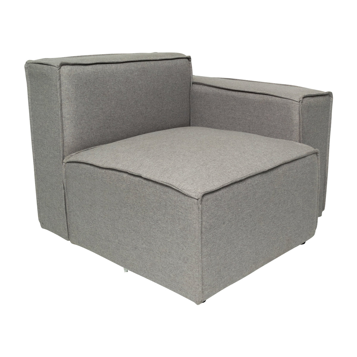 Gray Modular Sectional Sofa with Arm Rest U278